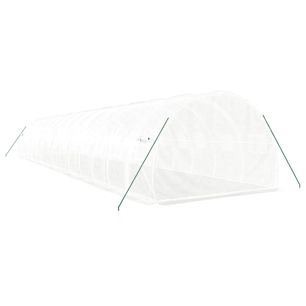 Serra con Telaio in Acciaio Bianco 42 m² 14x3x2 m