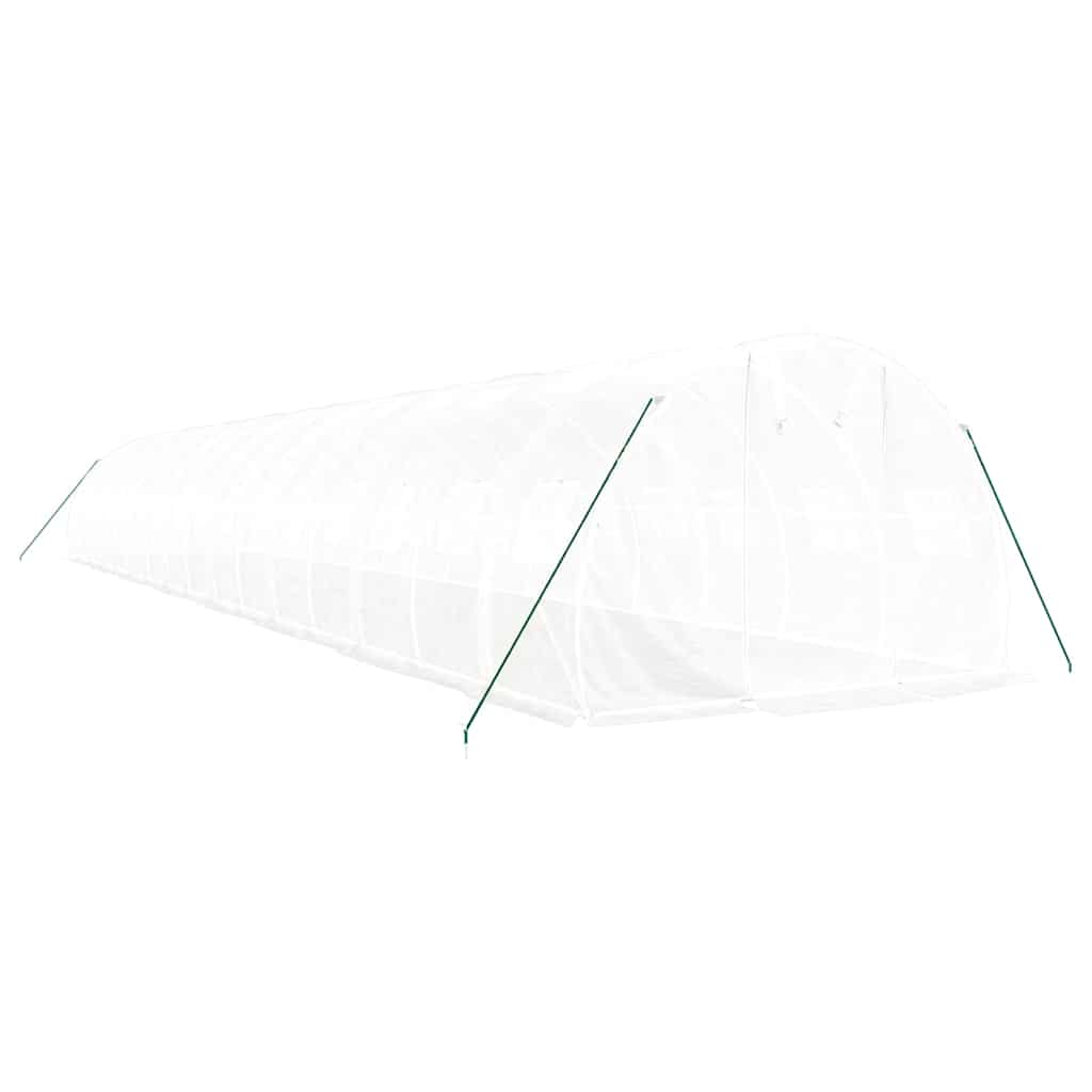 Serra con Telaio in Acciaio Bianco 48 m² 16x3x2 m