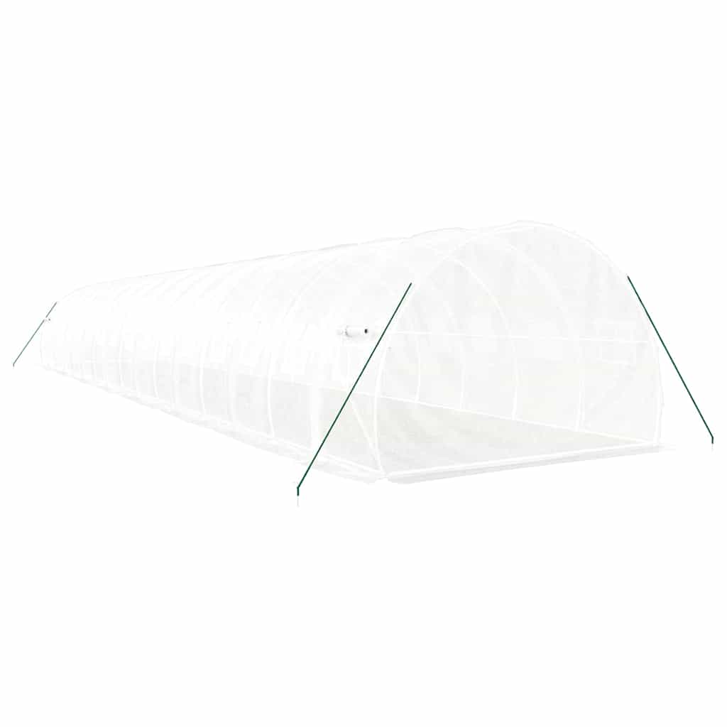 Serra con Telaio in Acciaio Bianco 48 m² 16x3x2 m