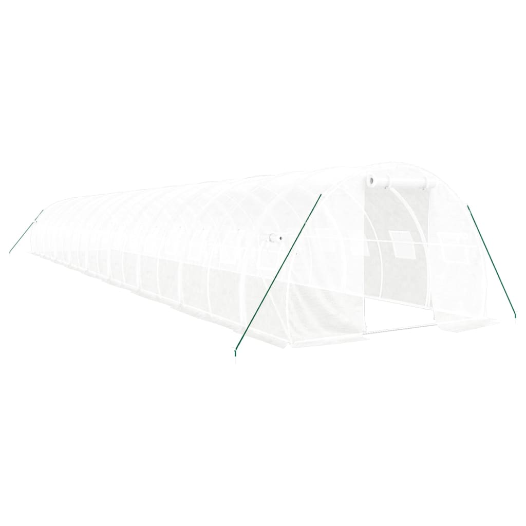 Serra con Telaio in Acciaio Bianco 54 m² 18x3x2 m