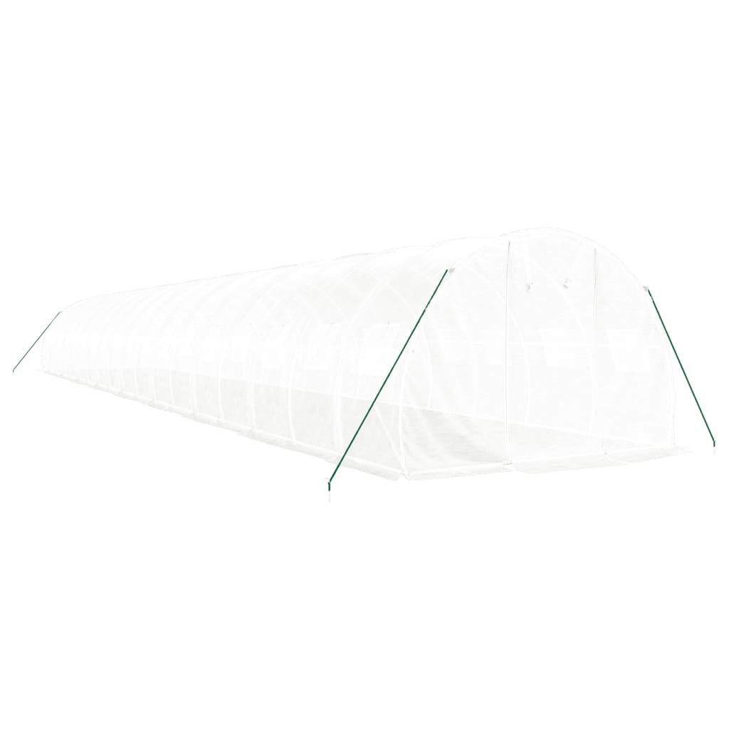 Serra con Telaio in Acciaio Bianco 54 m² 18x3x2 m