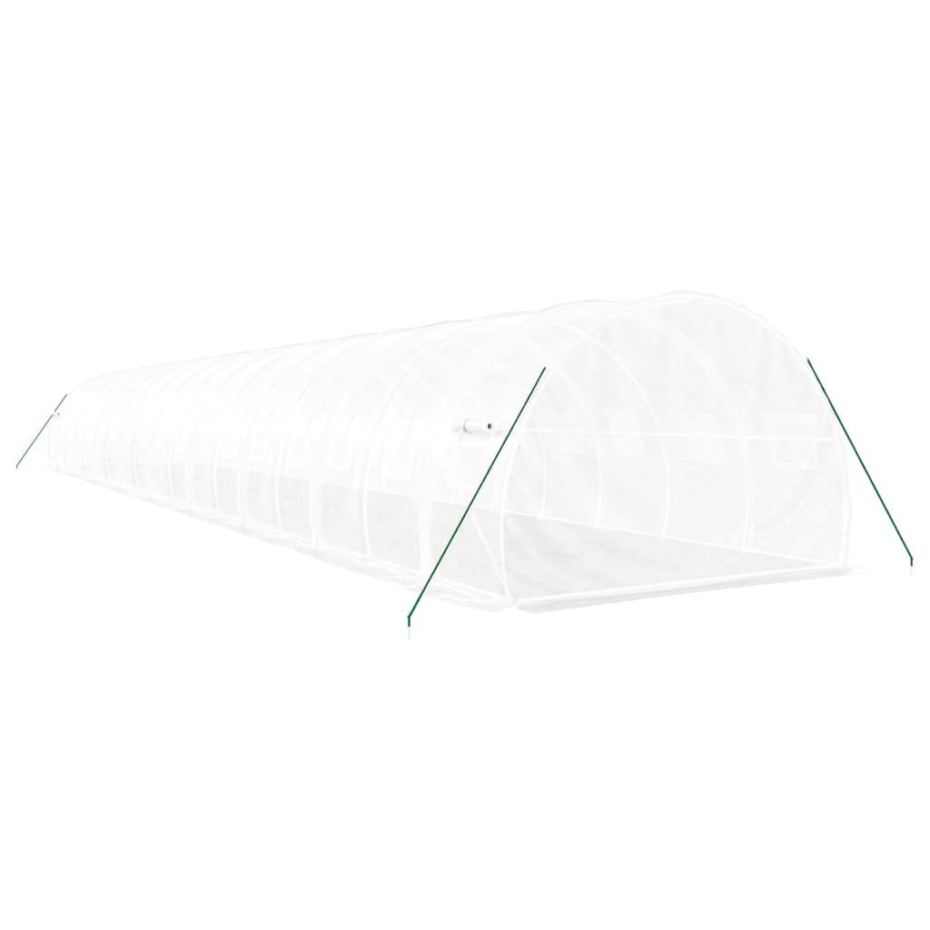 Serra con Telaio in Acciaio Bianco 54 m² 18x3x2 m