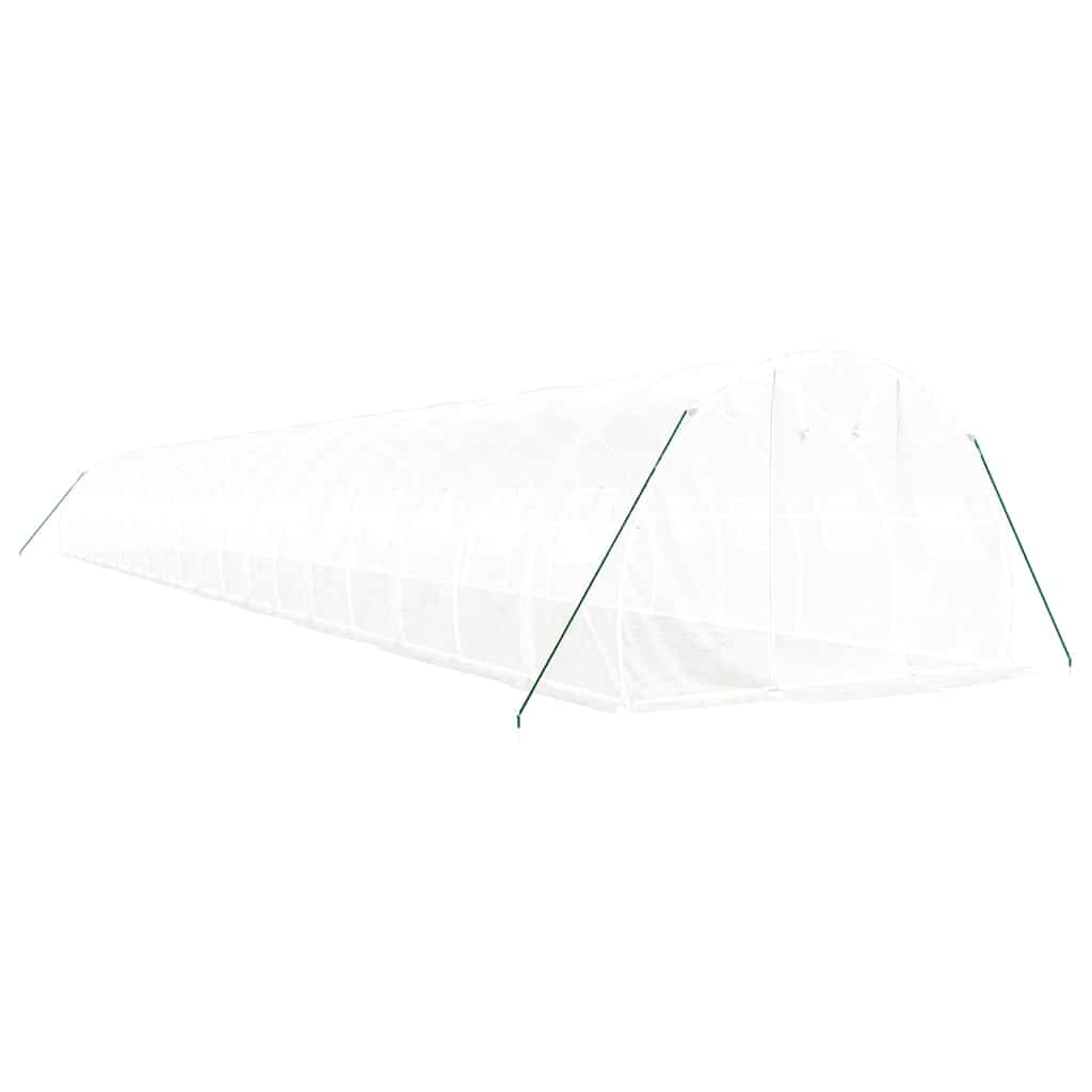 Serra con Telaio in Acciaio Bianco 60 m² 20x3x2 m