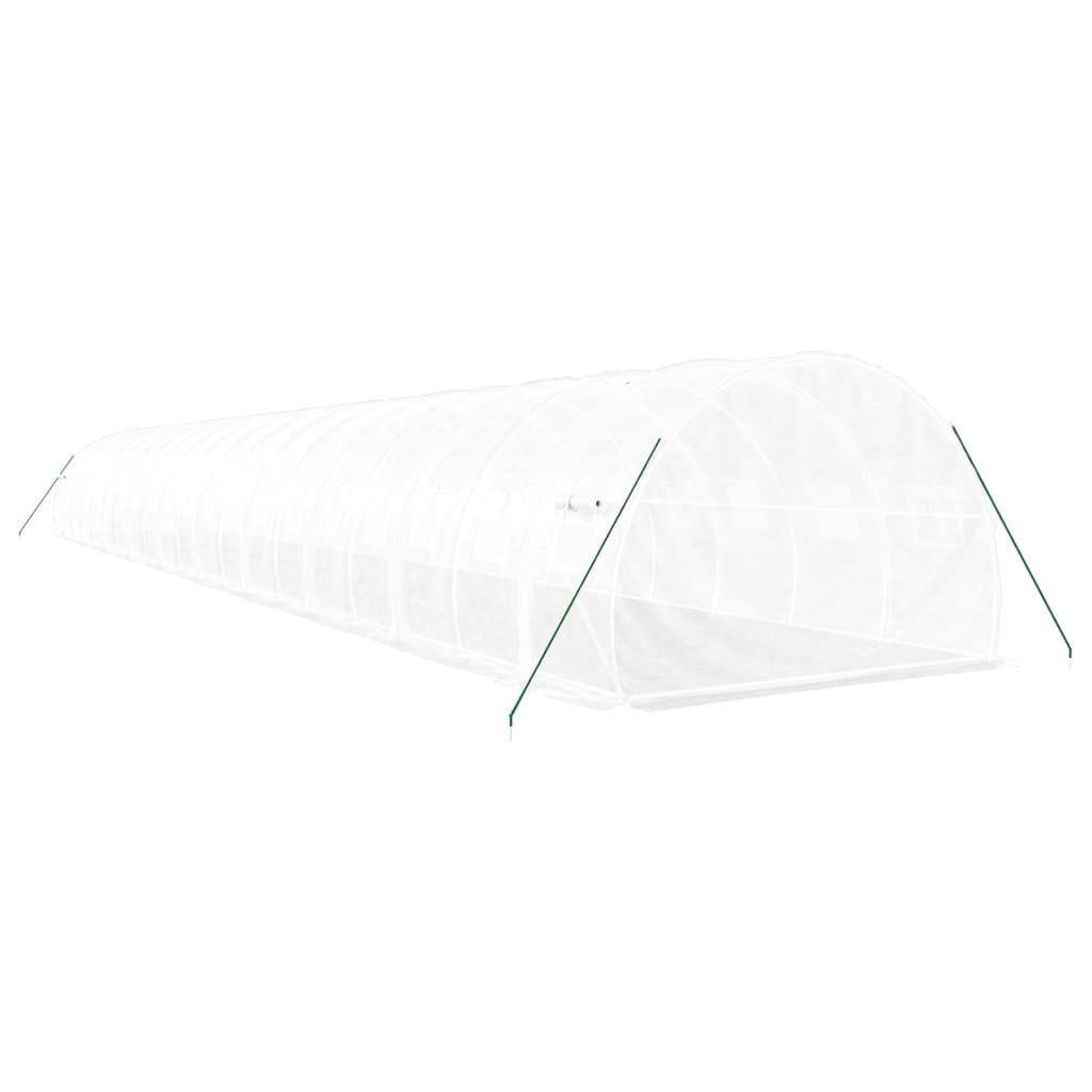 Serra con Telaio in Acciaio Bianco 60 m² 20x3x2 m