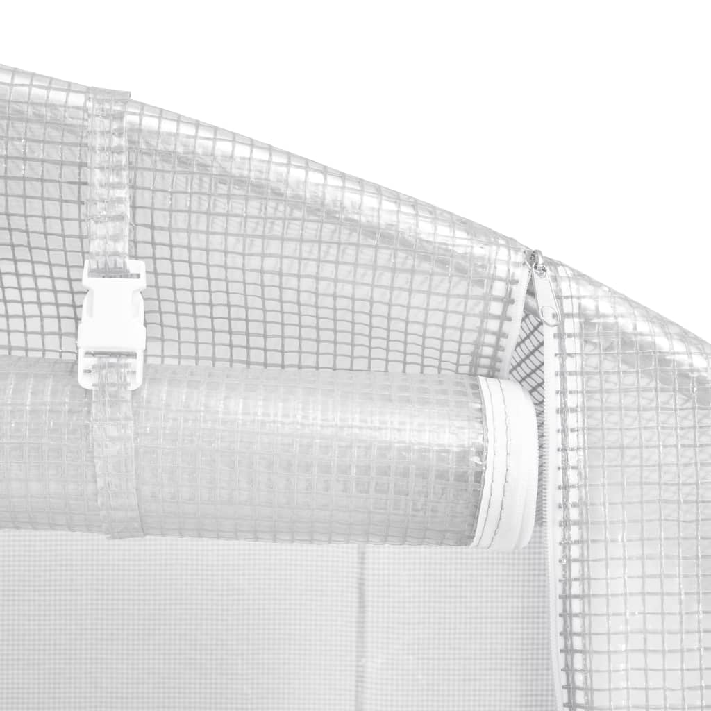 Serra con Telaio in Acciaio Bianco 60 m² 20x3x2 m