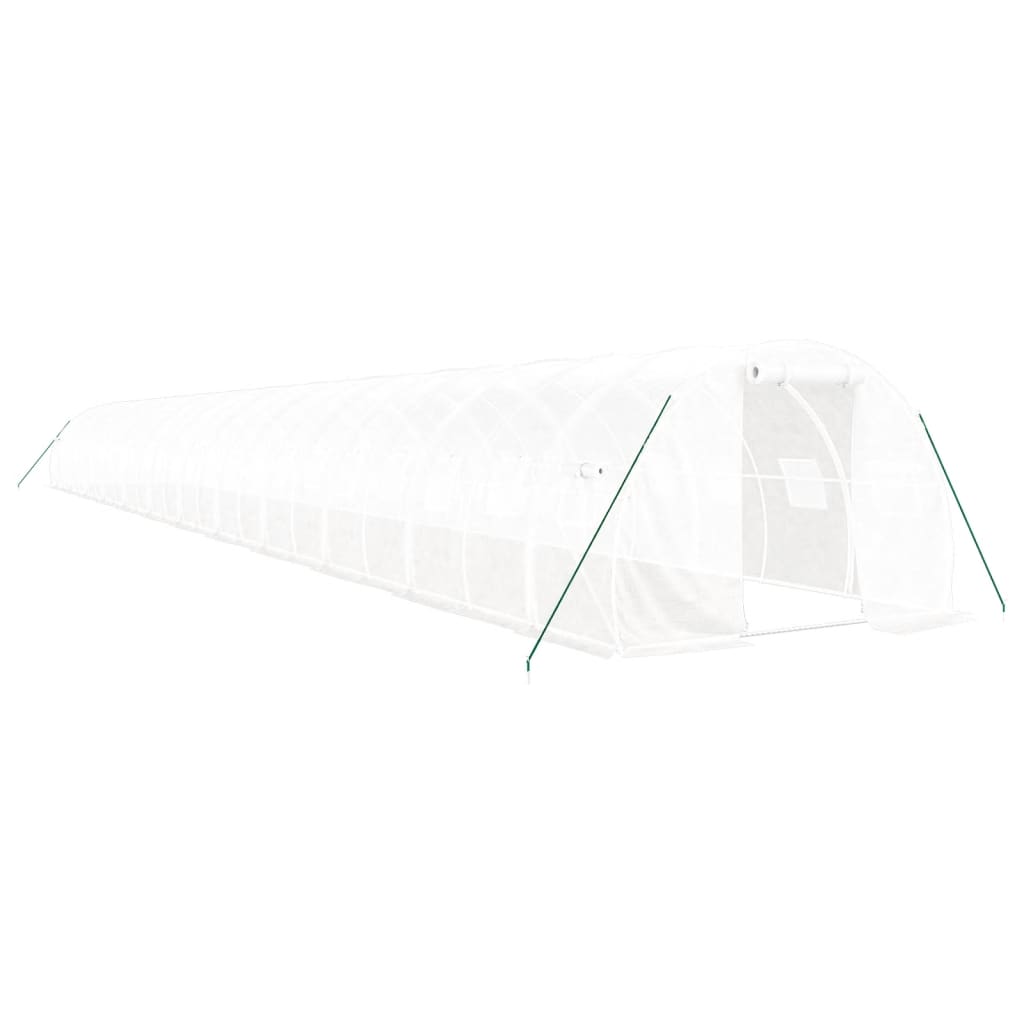Serra con Telaio in Acciaio Bianco 72 m² 24x3x2 m