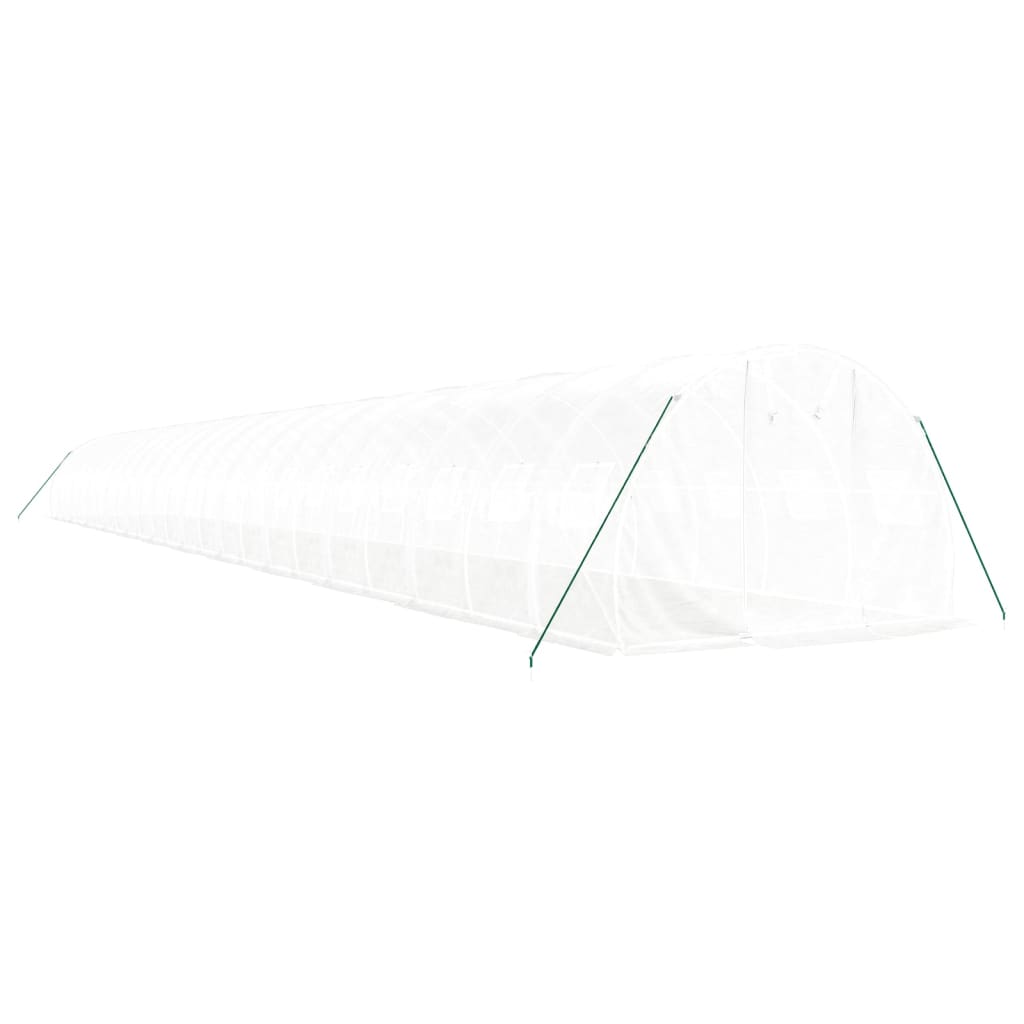 Serra con Telaio in Acciaio Bianco 72 m² 24x3x2 m