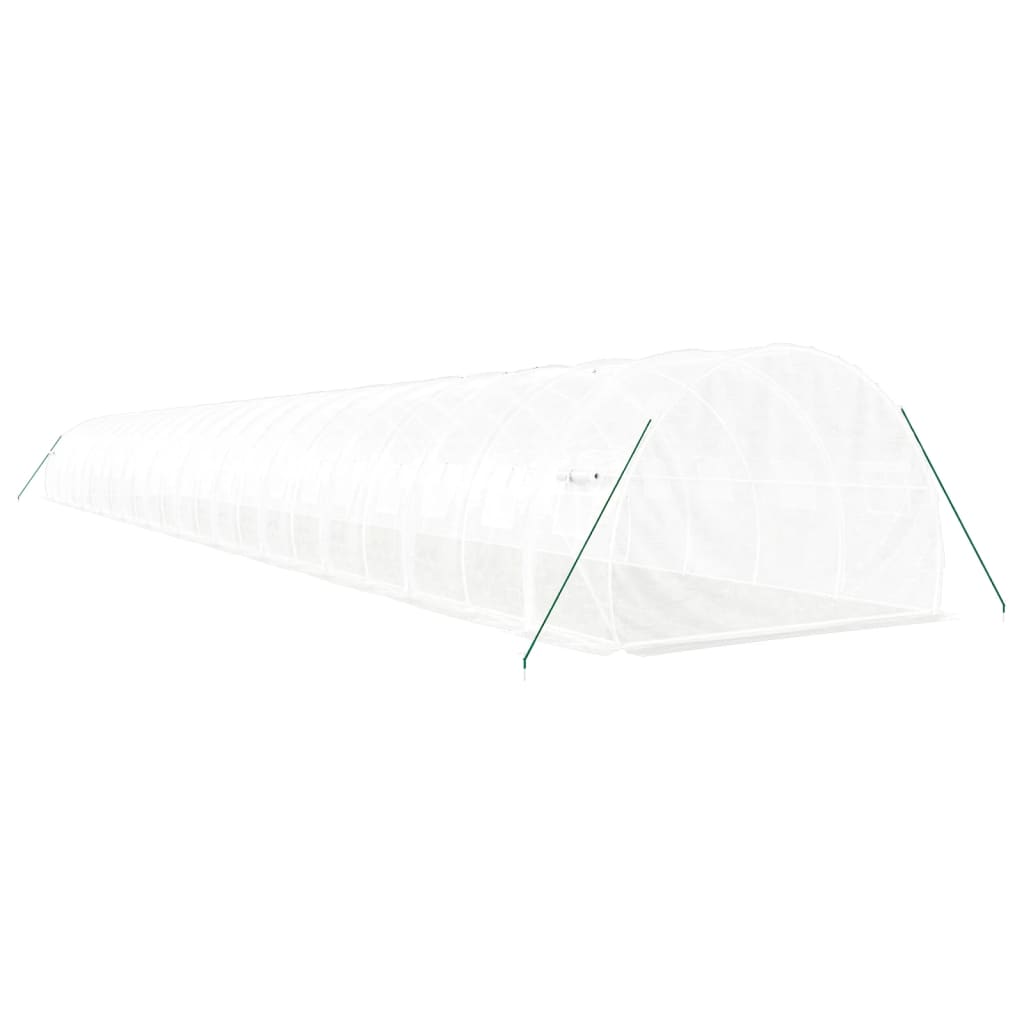 Serra con Telaio in Acciaio Bianco 72 m² 24x3x2 m
