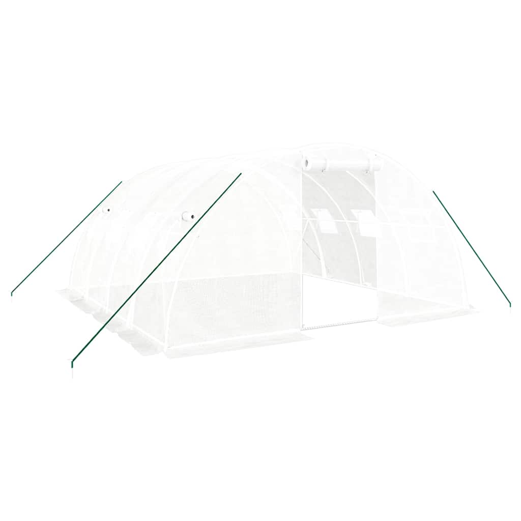 Serra con struttura in acciaio bianca 16 m² 4x4x2 m