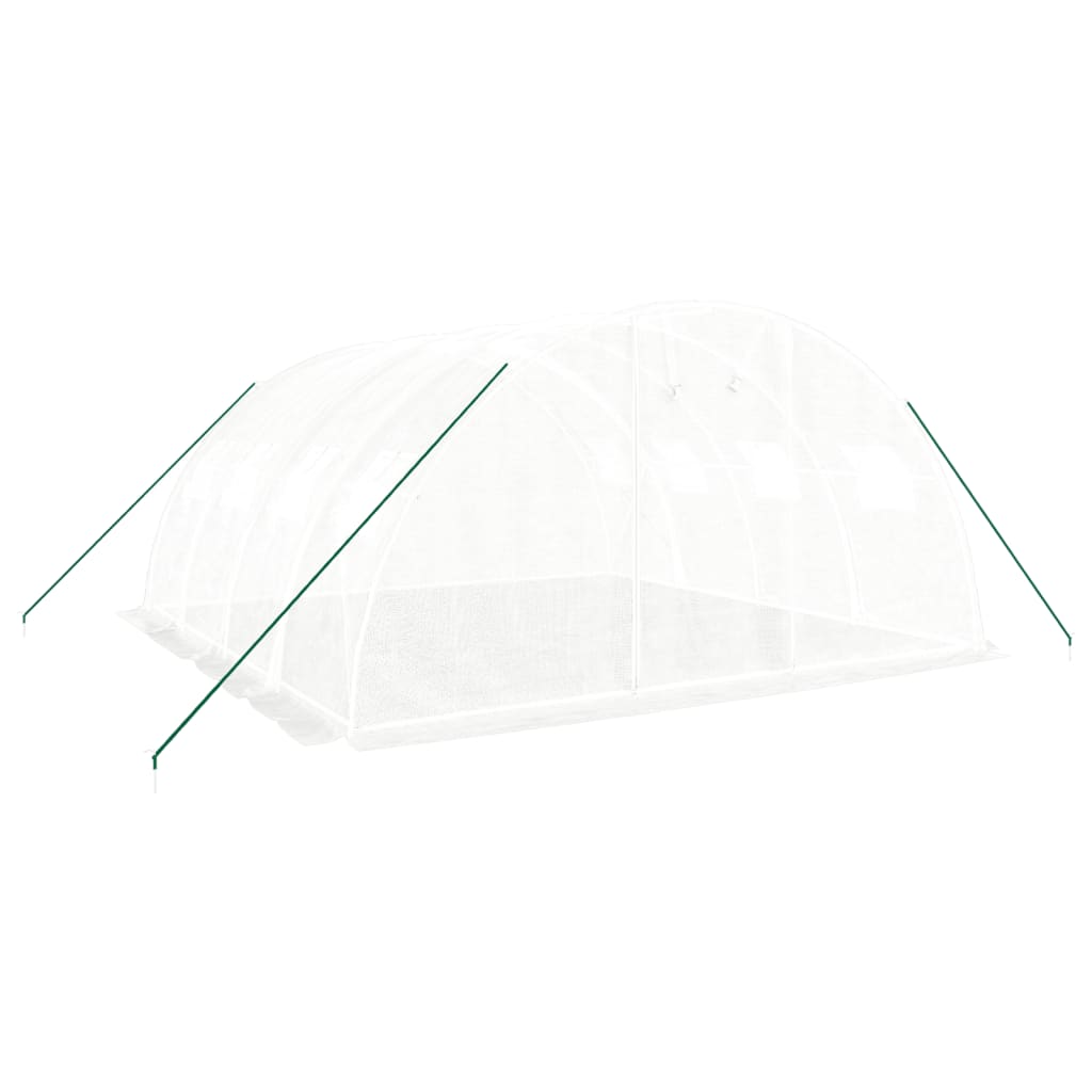 Serra con struttura in acciaio bianca 16 m² 4x4x2 m