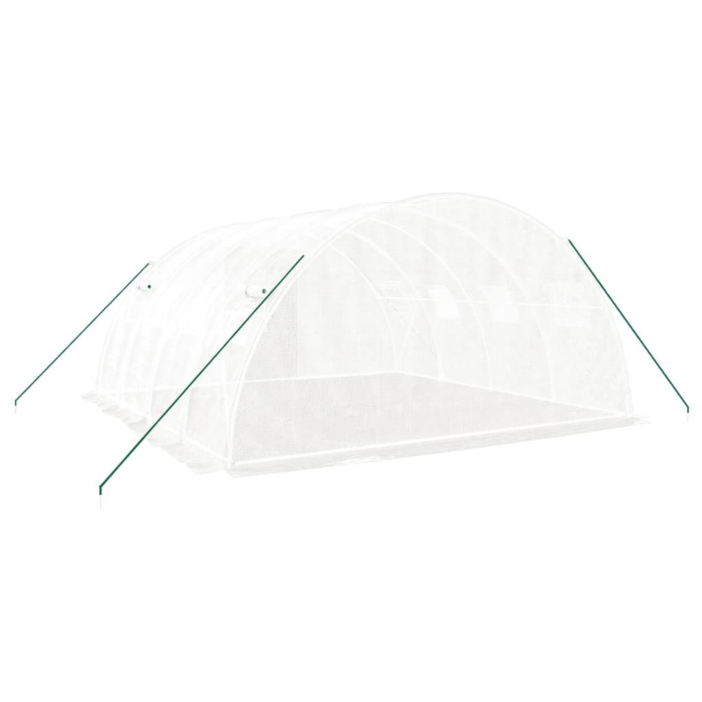 Serra con struttura in acciaio bianca 16 m² 4x4x2 m