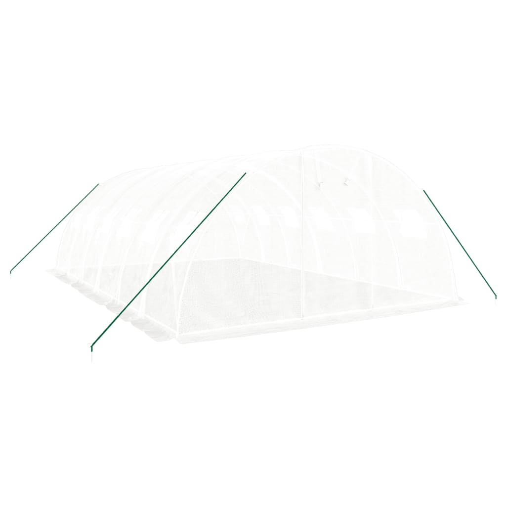 Serra con Telaio in Acciaio Bianco 24 m² 6x4x2 m