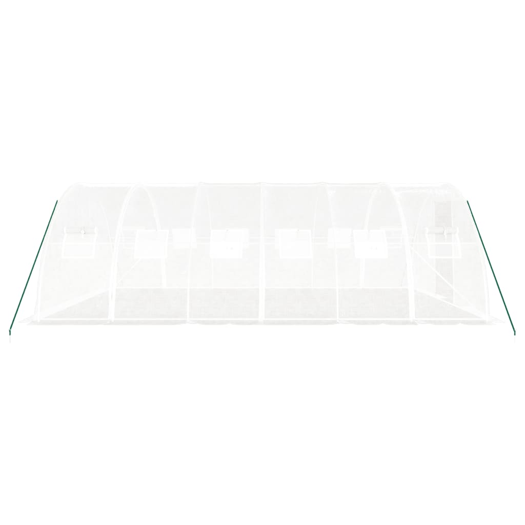 Serra con Telaio in Acciaio Bianco 24 m² 6x4x2 m