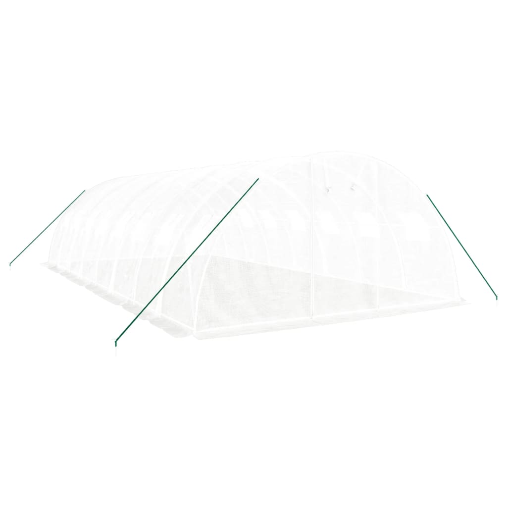 Serra con Telaio in Acciaio Bianco 32 m² 8x4x2 m