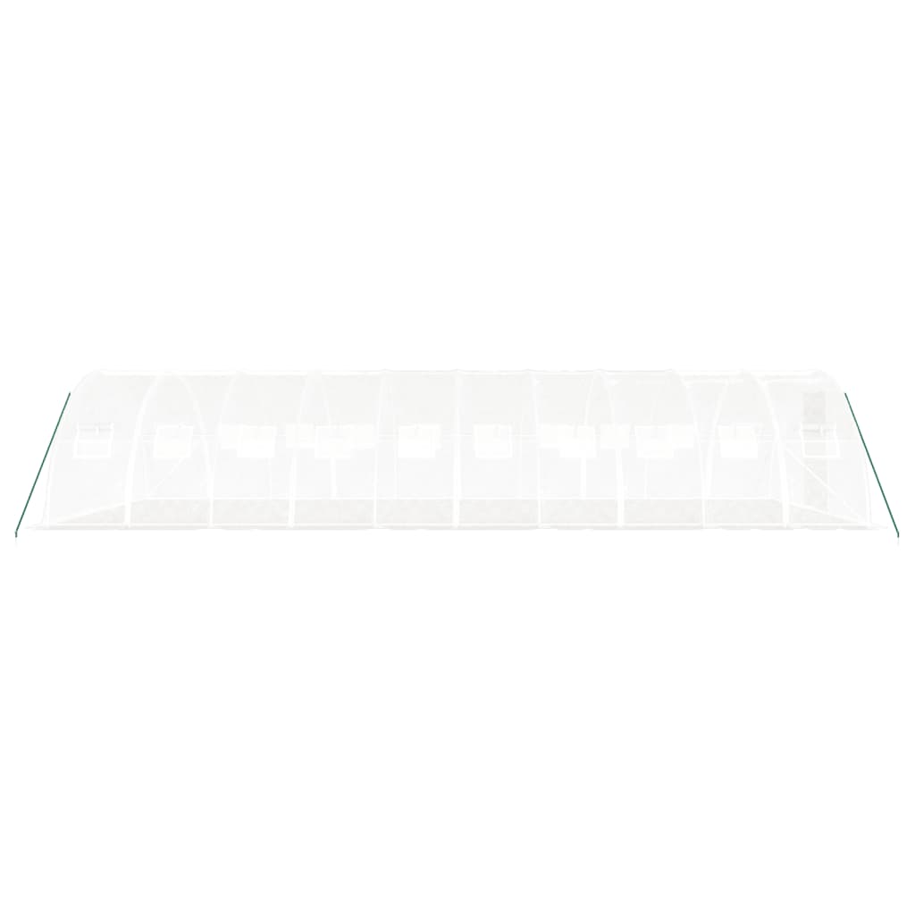 Serra con Telaio in Acciaio Bianco 40 m² 10x4x2 m