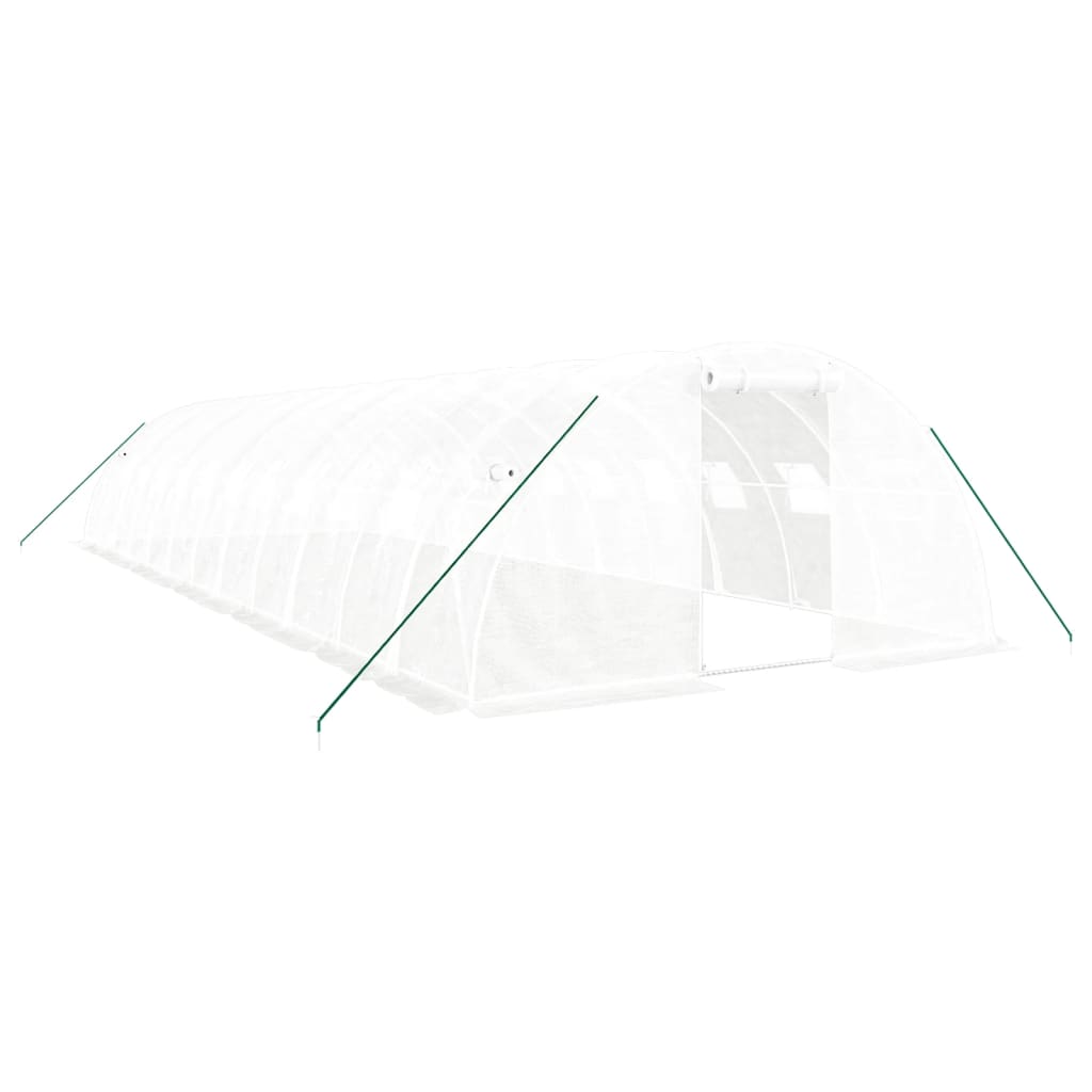 Serra con Telaio in Acciaio Bianco 48 m² 12x4x2 m
