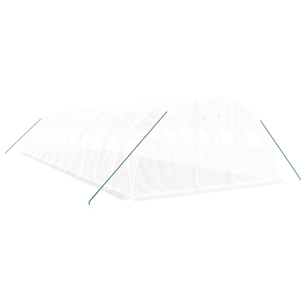 Serra con Telaio in Acciaio Bianco 48 m² 12x4x2 m