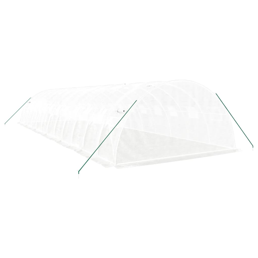 Serra con Telaio in Acciaio Bianco 48 m² 12x4x2 m
