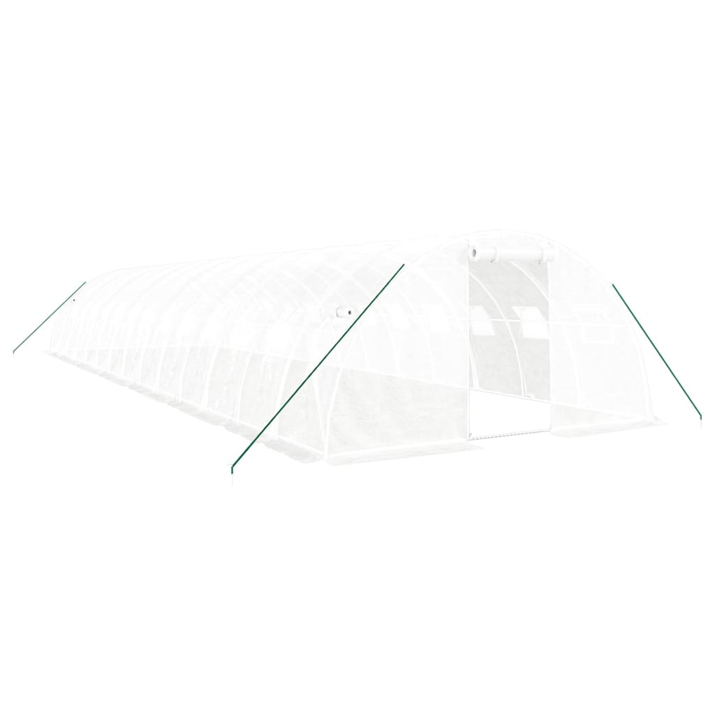 Serra con Telaio in Acciaio Bianco 56 m² 14x4x2 m