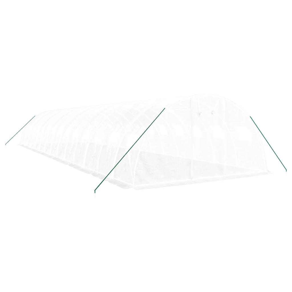Serra con Telaio in Acciaio Bianco 56 m² 14x4x2 m