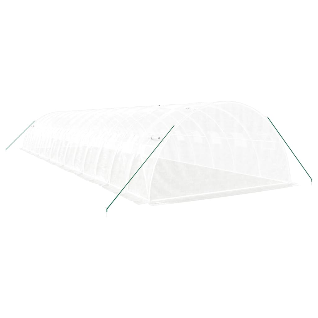 Serra con Telaio in Acciaio Bianco 56 m² 14x4x2 m