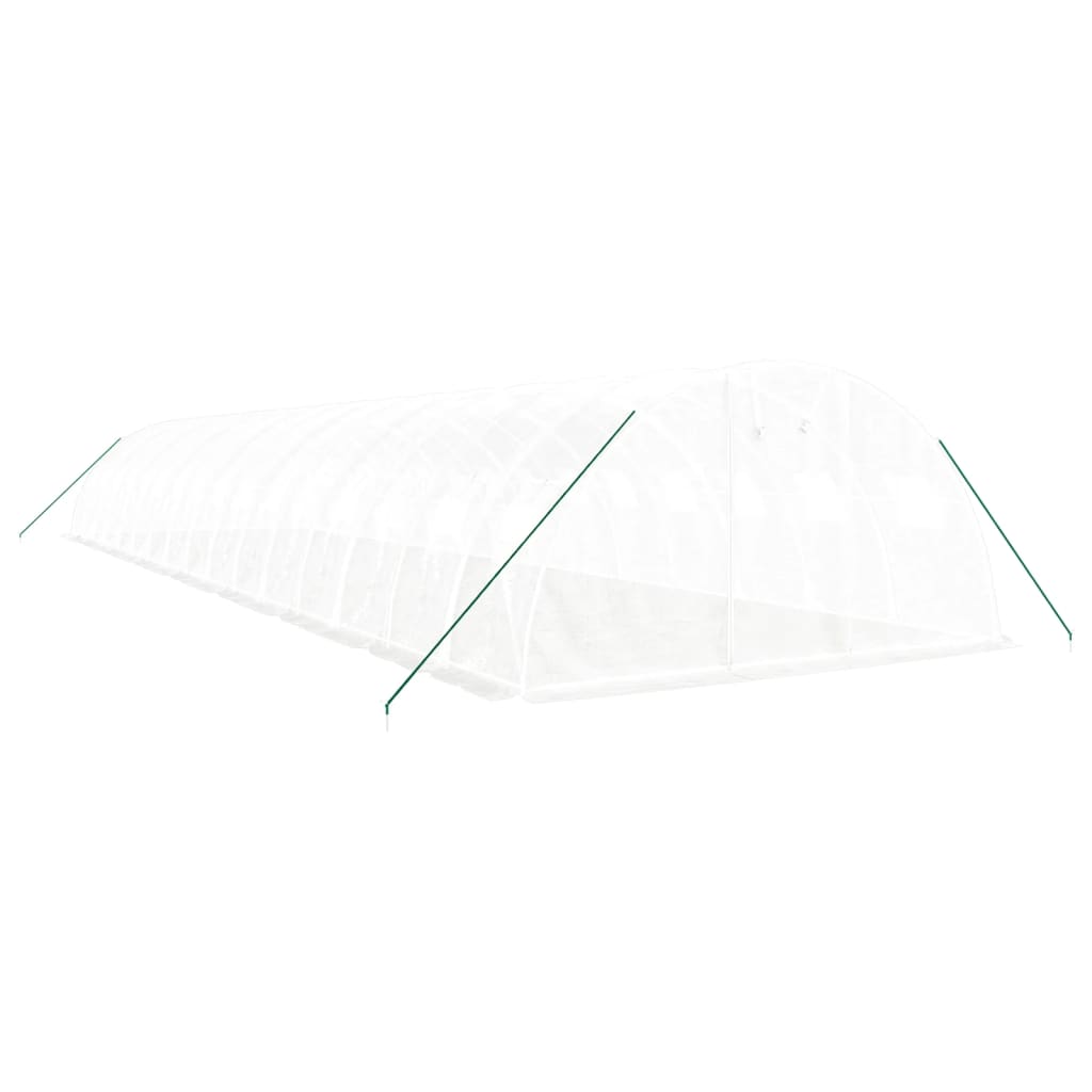 Serra con Telaio in Acciaio Bianco 64 m² 16x4x2 m