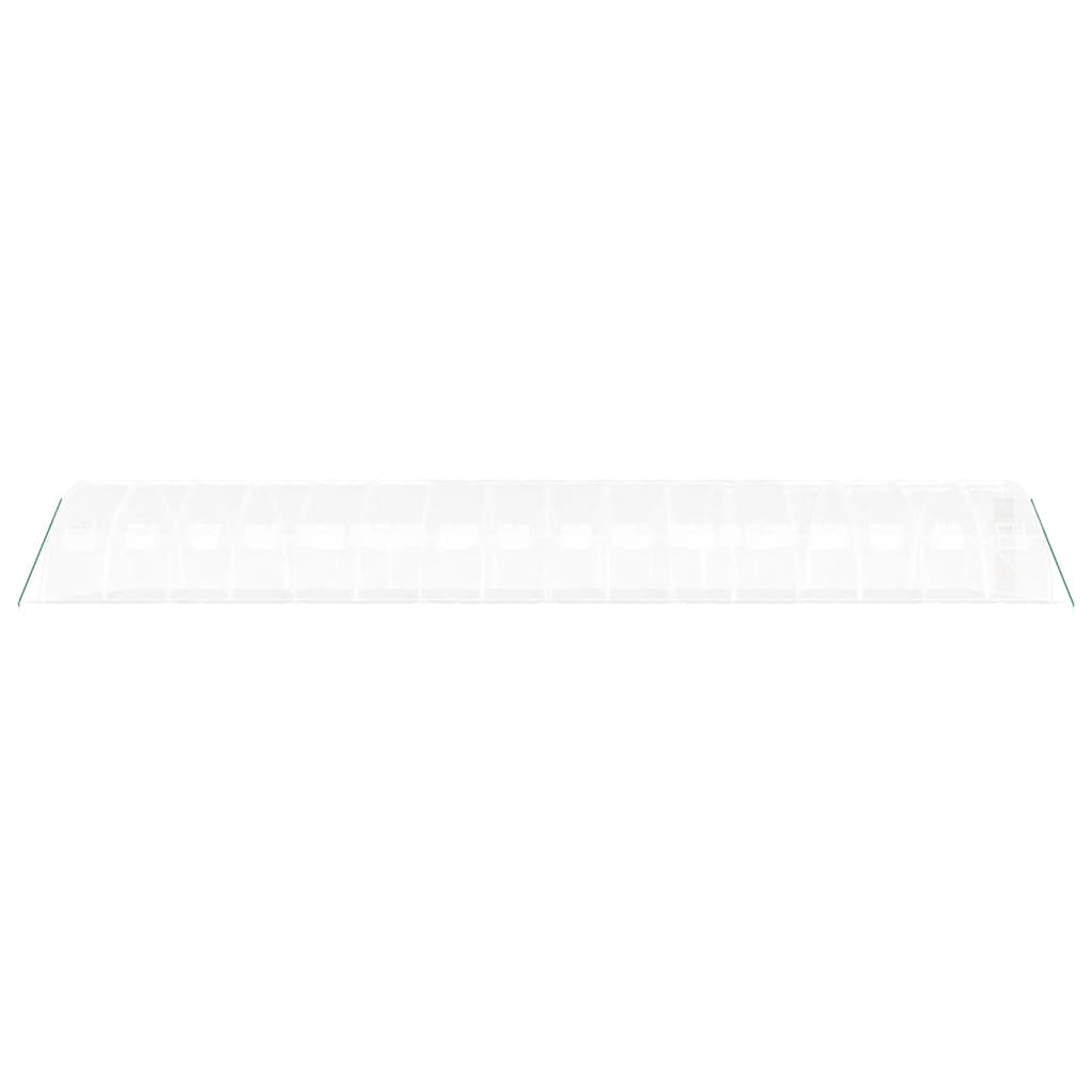 Serra con Telaio in Acciaio Bianco 64 m² 16x4x2 m