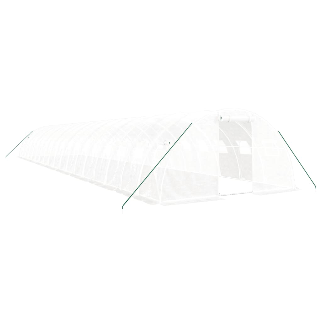 Serra con Telaio in Acciaio Bianco 72 m² 18x4x2 m