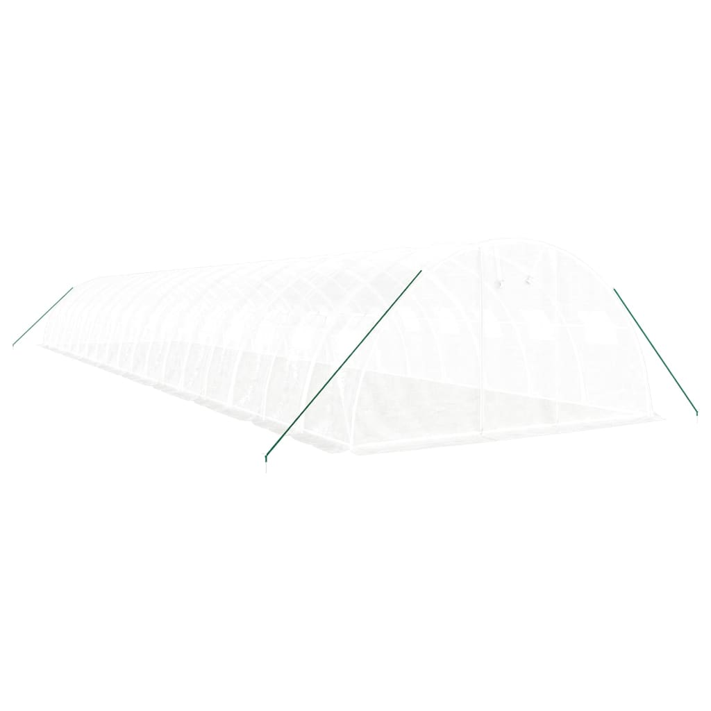 Serra con Telaio in Acciaio Bianco 72 m² 18x4x2 m