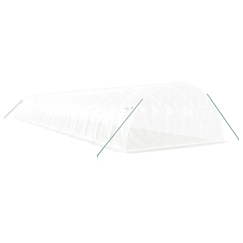 Serra con Telaio in Acciaio Bianco 72 m² 18x4x2 m
