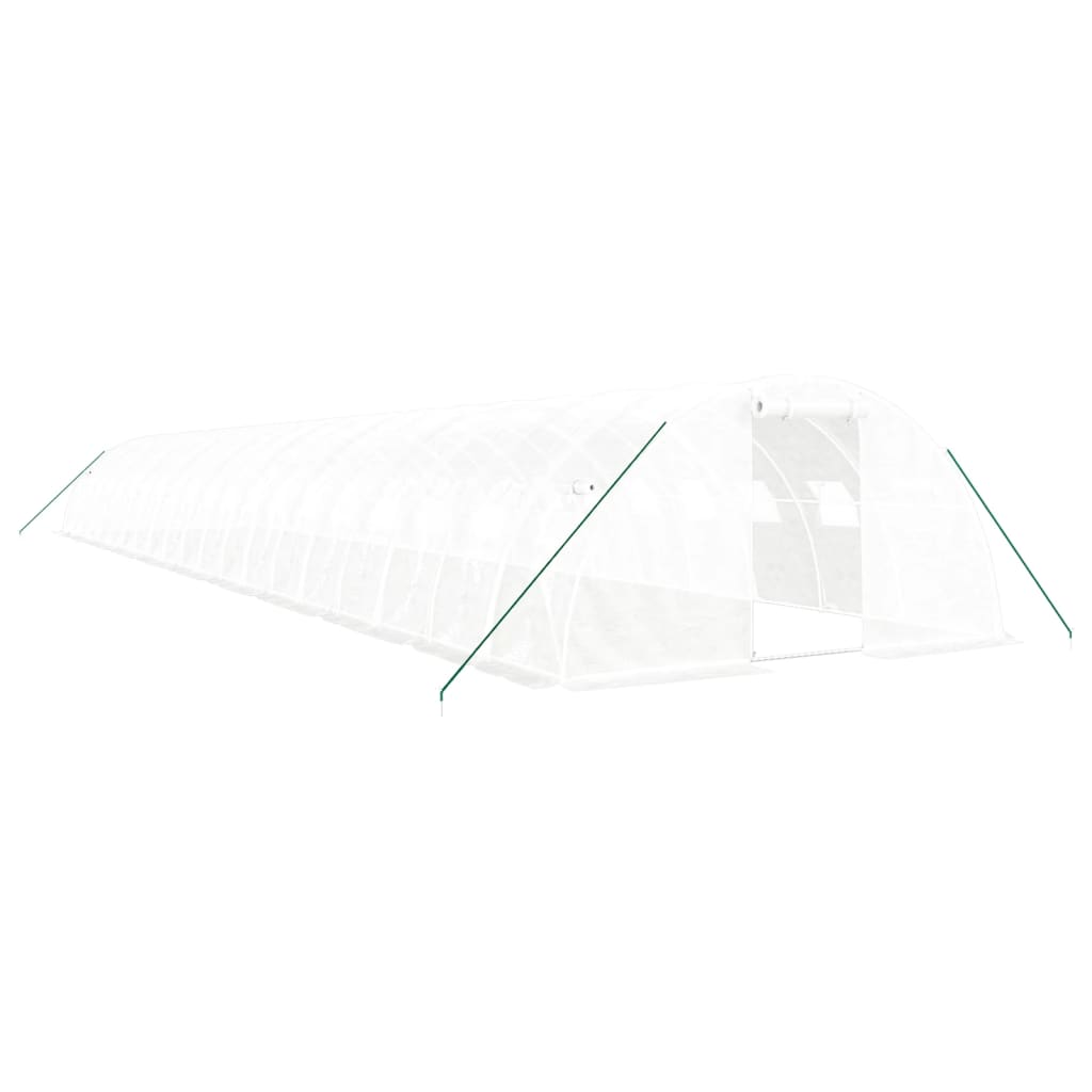 Serra con Telaio in Acciaio Bianco 80 m² 20x4x2 m