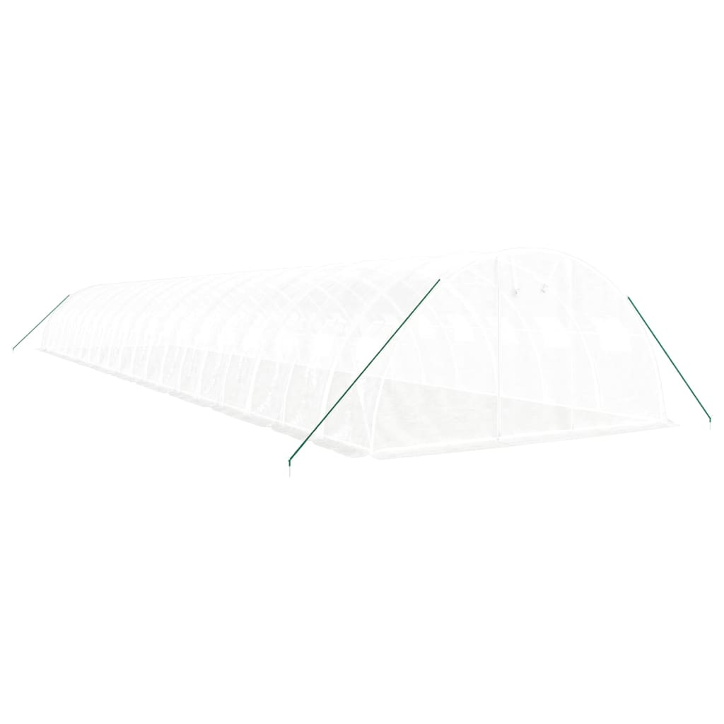 Serra con Telaio in Acciaio Bianco 80 m² 20x4x2 m