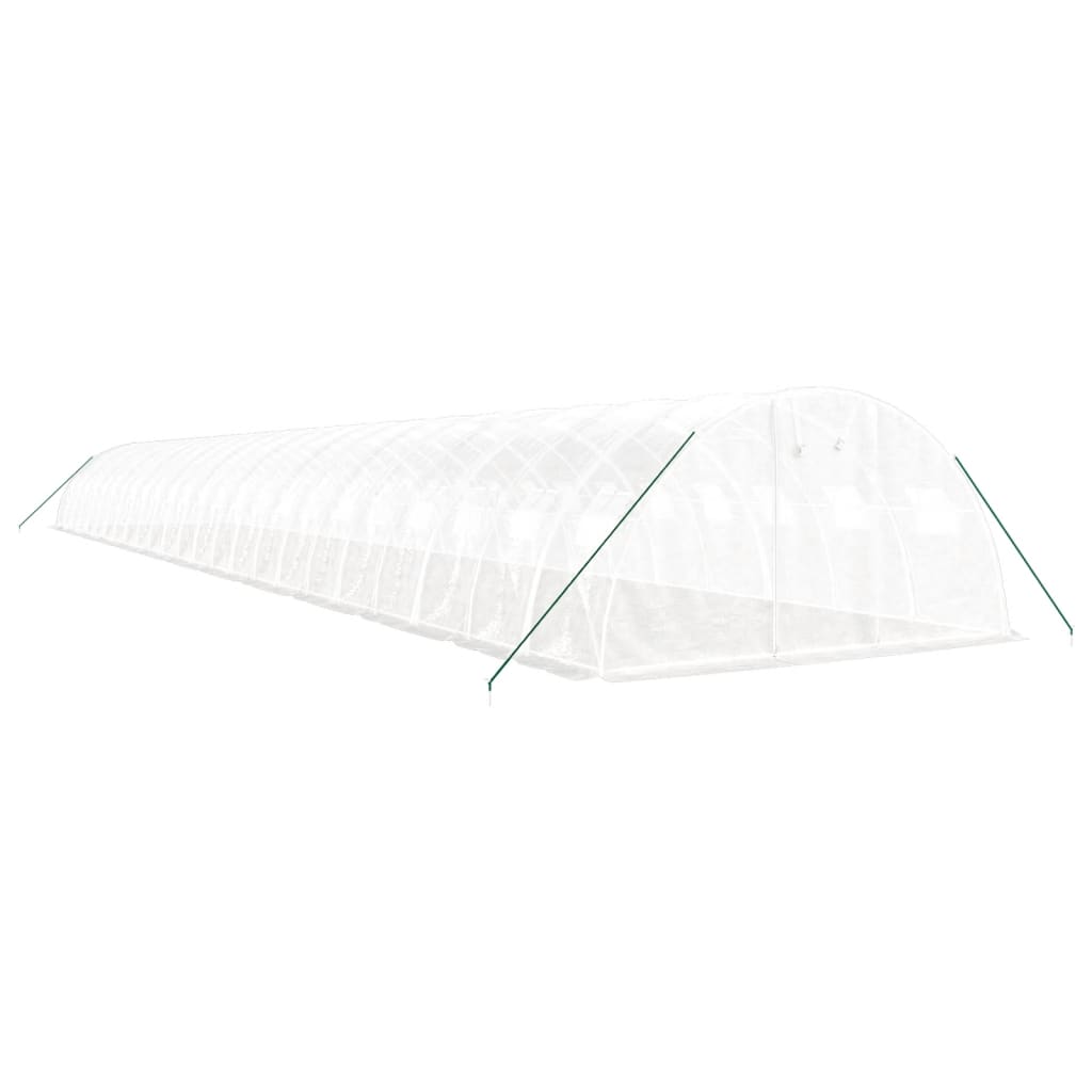 Serra con Telaio in Acciaio Bianco 96 m² 24x4x2 m