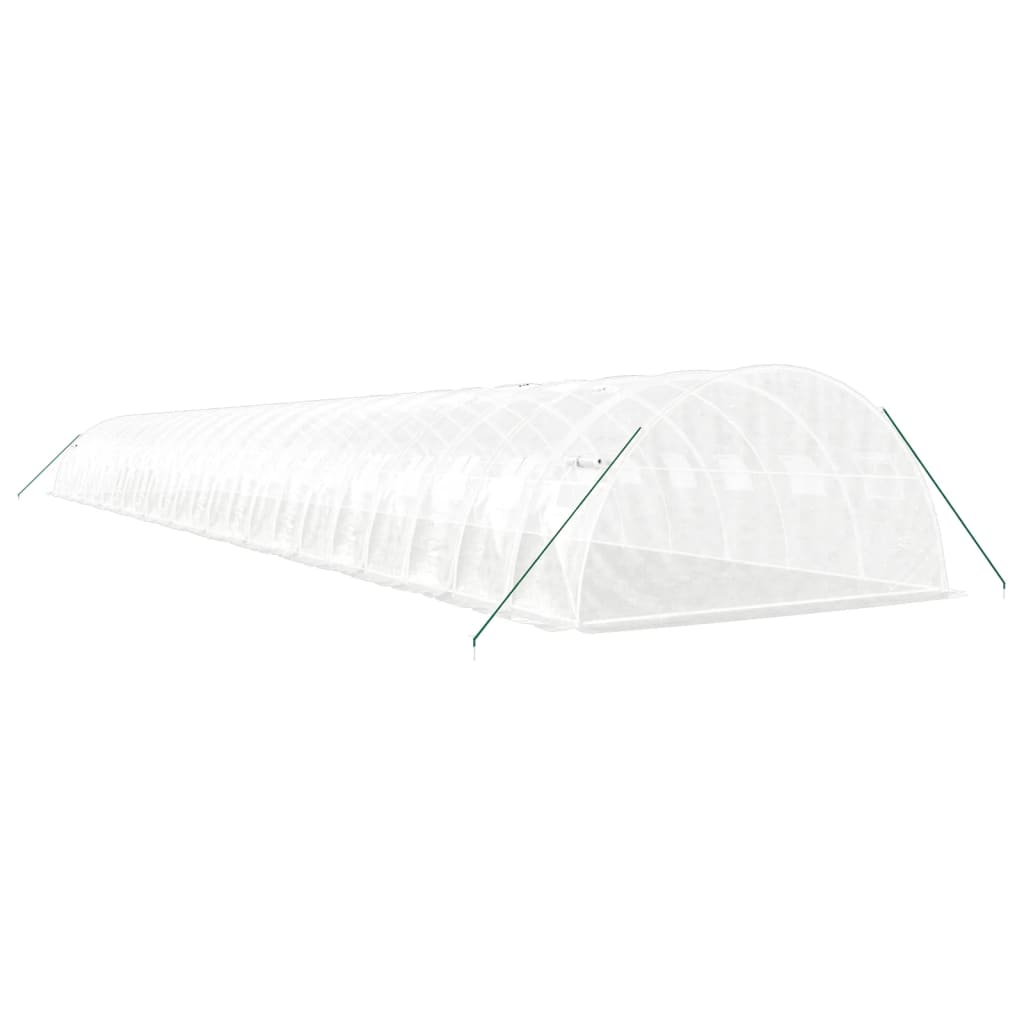 Serra con Telaio in Acciaio Bianco 96 m² 24x4x2 m