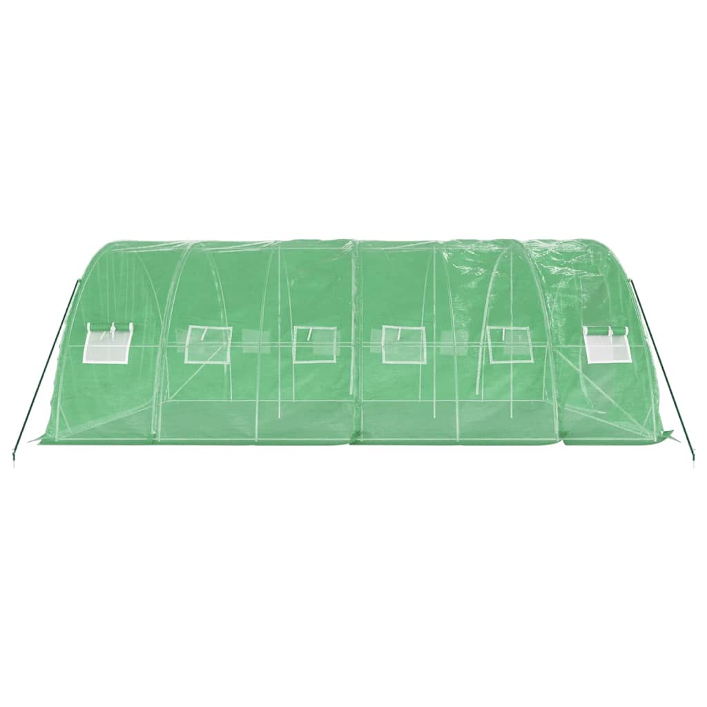 Serra con Telaio in Acciaio Verde 30 m² 6x5x2,3 m