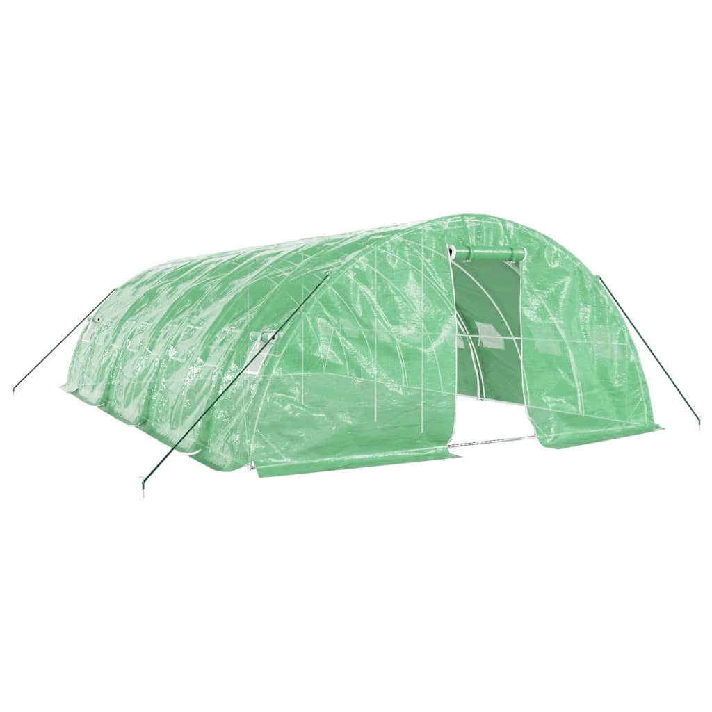 Serra con Telaio in Acciaio Verde 40 m² 8x5x2,3 m