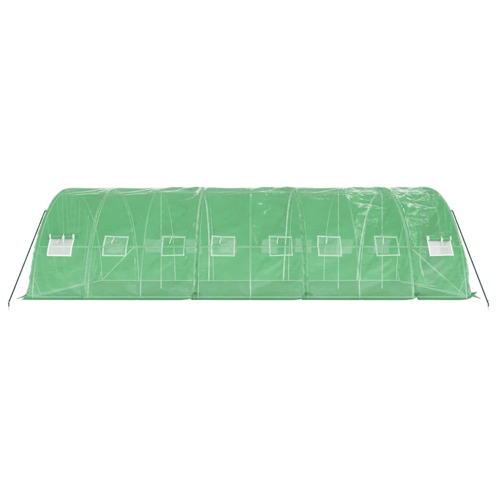Serra con Telaio in Acciaio Verde 40 m² 8x5x2,3 m