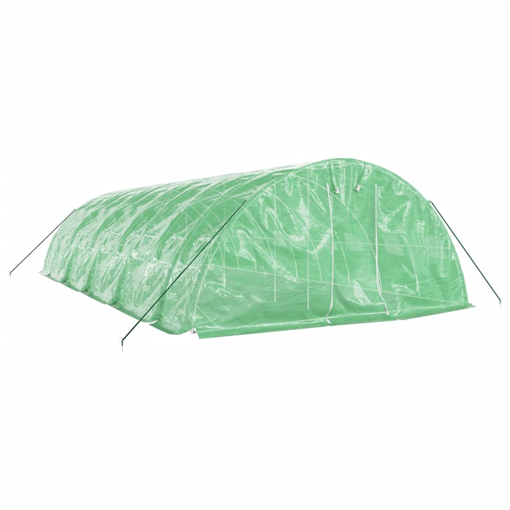 Serra con Telaio in Acciaio Verde 50 m² 10x5x2,3 m