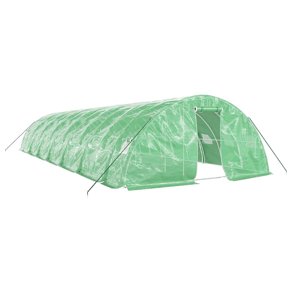 Serra con Telaio in Acciaio Verde 70 m² 14x5x2,3 m