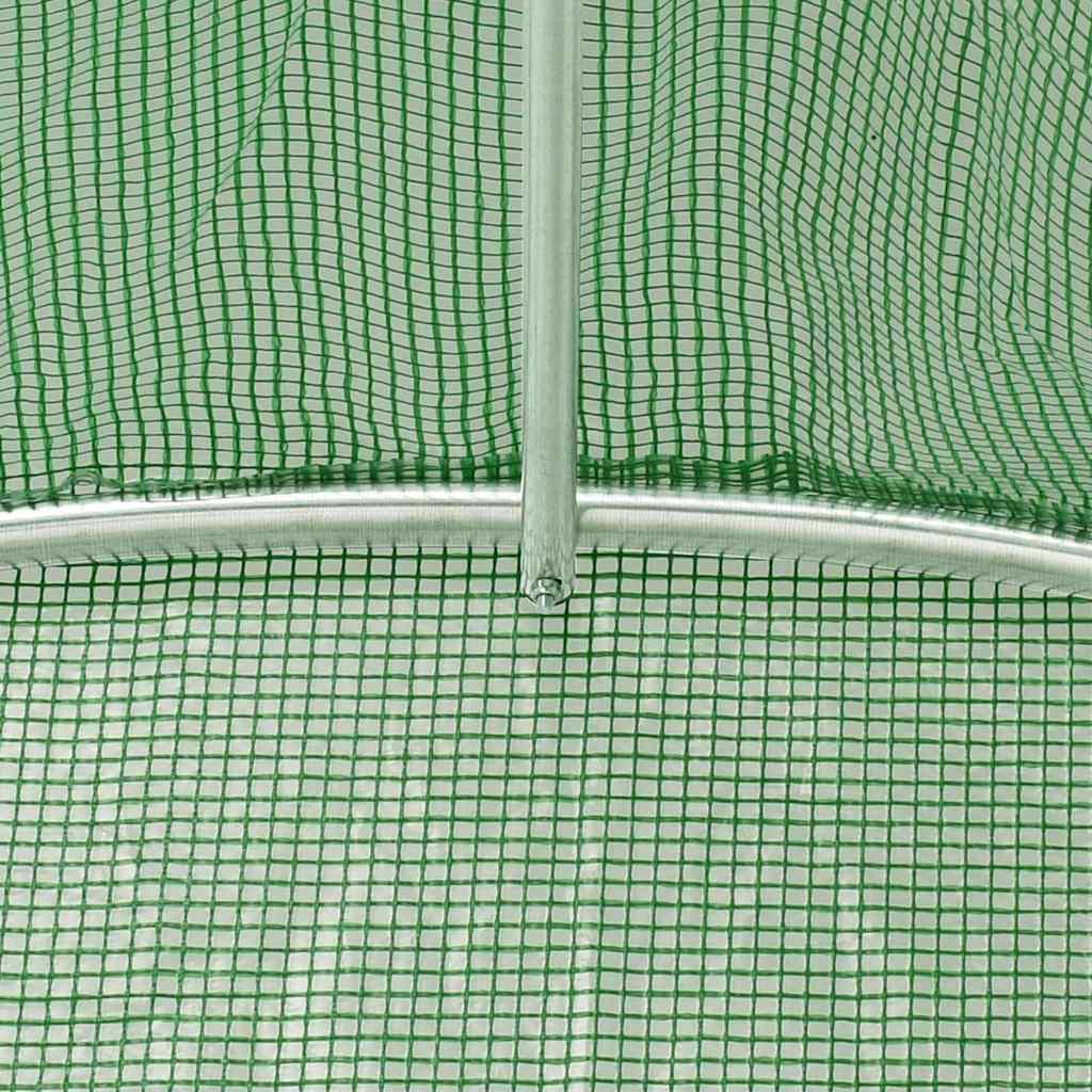 Serra con Telaio in Acciaio Verde 70 m² 14x5x2,3 m