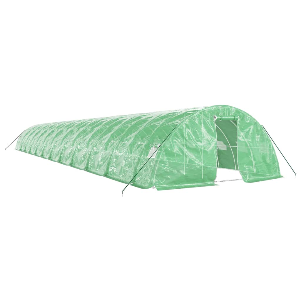 Serra con Telaio in Acciaio Verde 120 m² 24x5x2,3 m