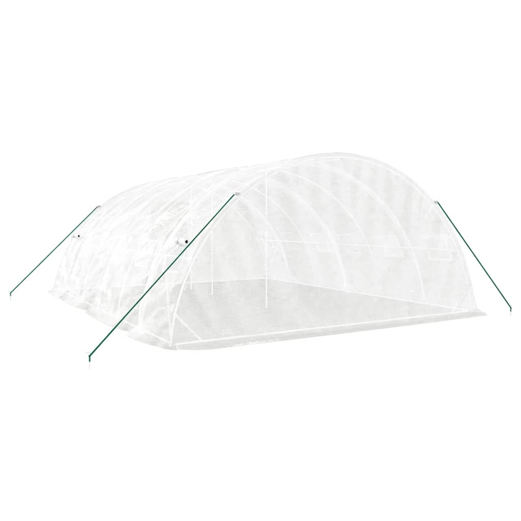 Serra con Telaio in Acciaio Bianco 30 m² 6x5x2,3 m