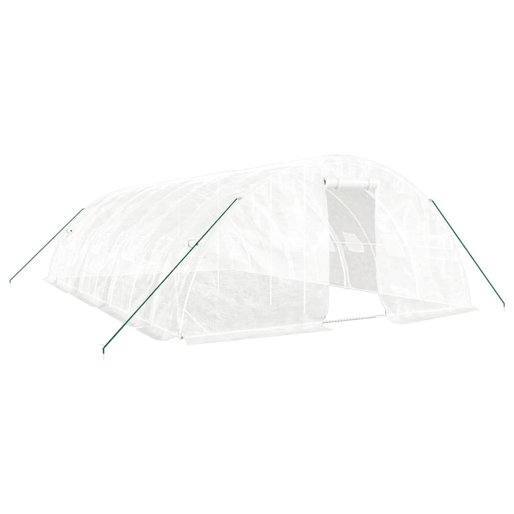 Serra con Telaio in Acciaio Bianco 40 m² 8x5x2,3 m