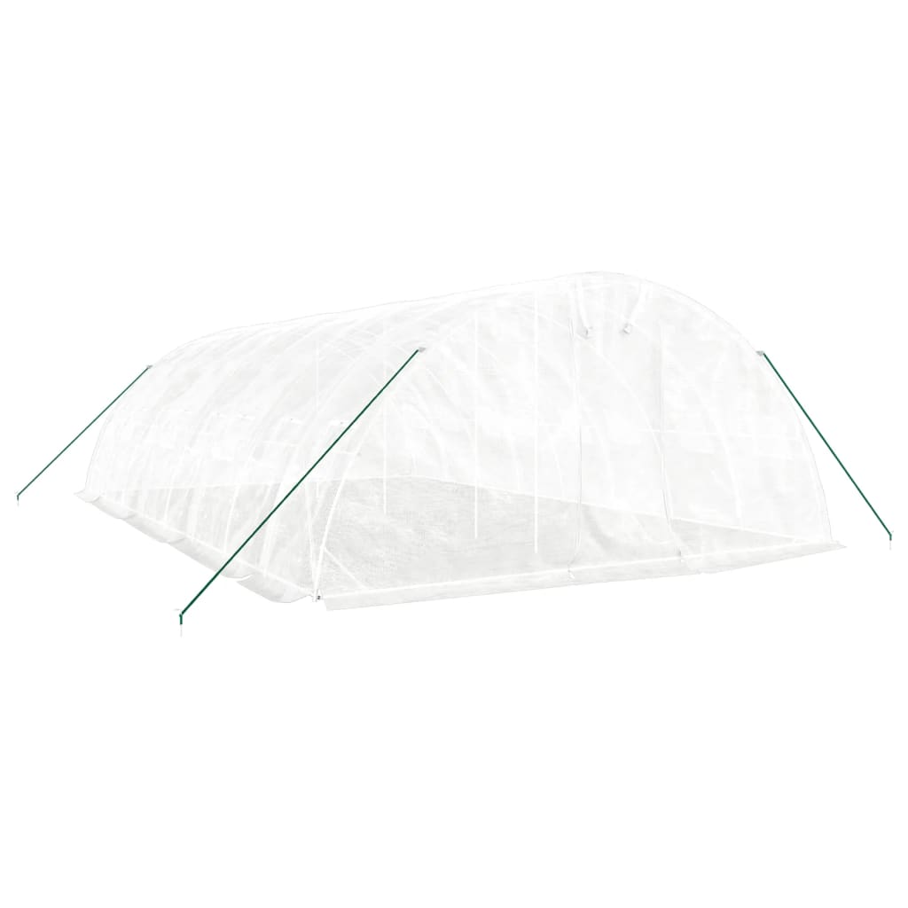 Serra con Telaio in Acciaio Bianco 40 m² 8x5x2,3 m