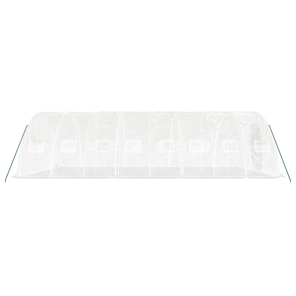 Serra con Telaio in Acciaio Bianco 40 m² 8x5x2,3 m