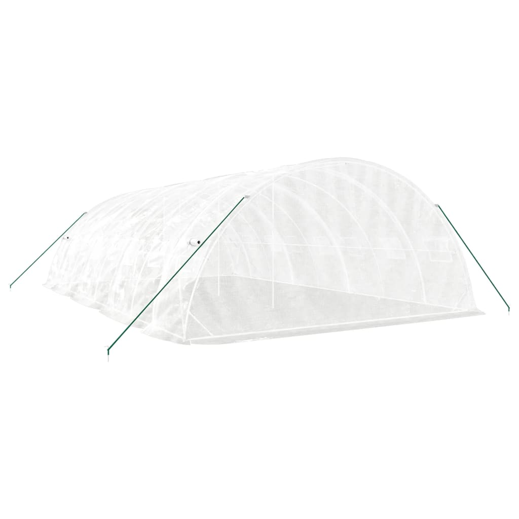 Serra con Telaio in Acciaio Bianco 40 m² 8x5x2,3 m