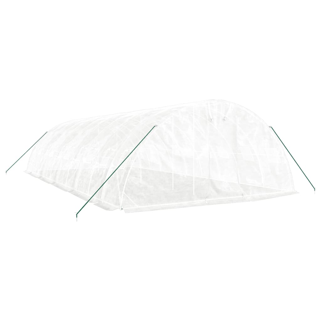 Serra con Telaio in Acciaio Bianco 50 m² 10x5x2,3 m