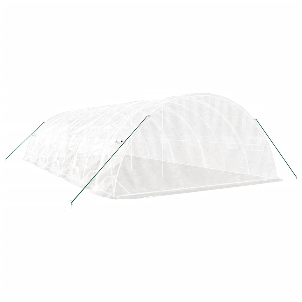 Serra con Telaio in Acciaio Bianco 50 m² 10x5x2,3 m