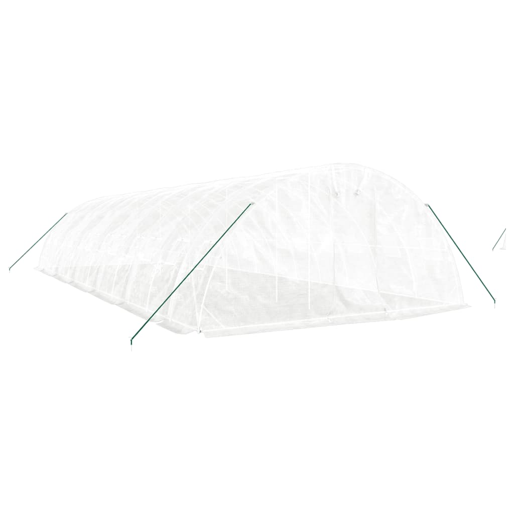 Serra con Telaio in Acciaio Bianco 60 m² 12x5x2,3 m