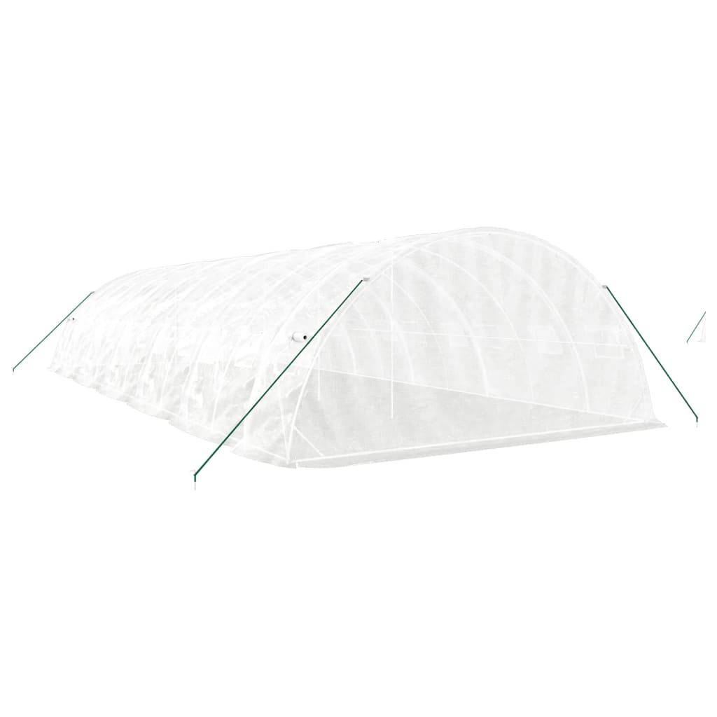 Serra con Telaio in Acciaio Bianco 60 m² 12x5x2,3 m